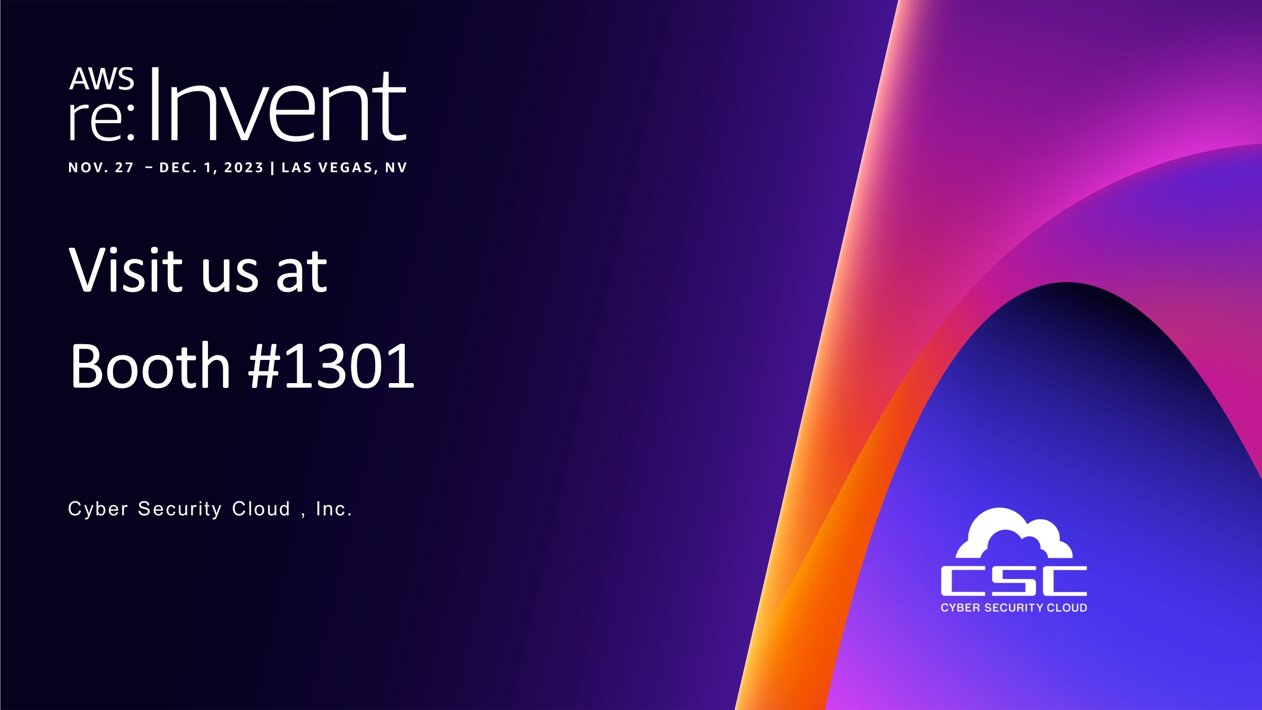 Amazon Web Services, Inc. Exhibits at "AWS re:Invent 2023"